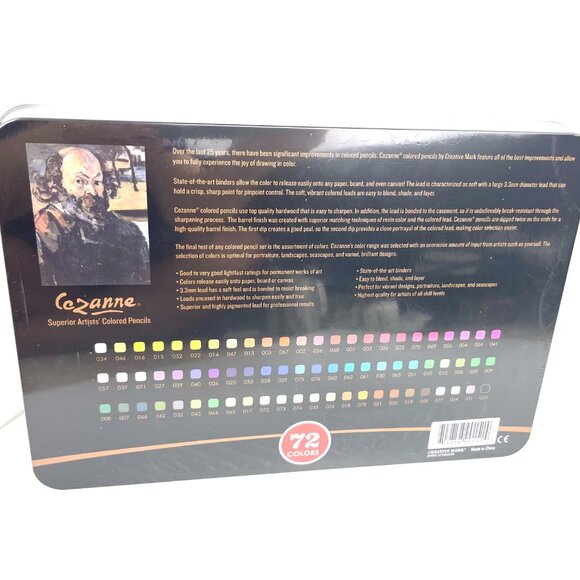 Cezanne Superior Artist’s Colored Pencils 72 Colors with Roll-Up Zipper Pouch - Picture 7 of 13